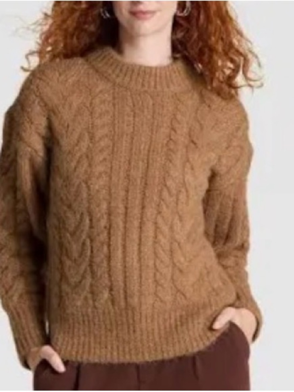 ‘A New Day Cable Knit Crewneck Sweater